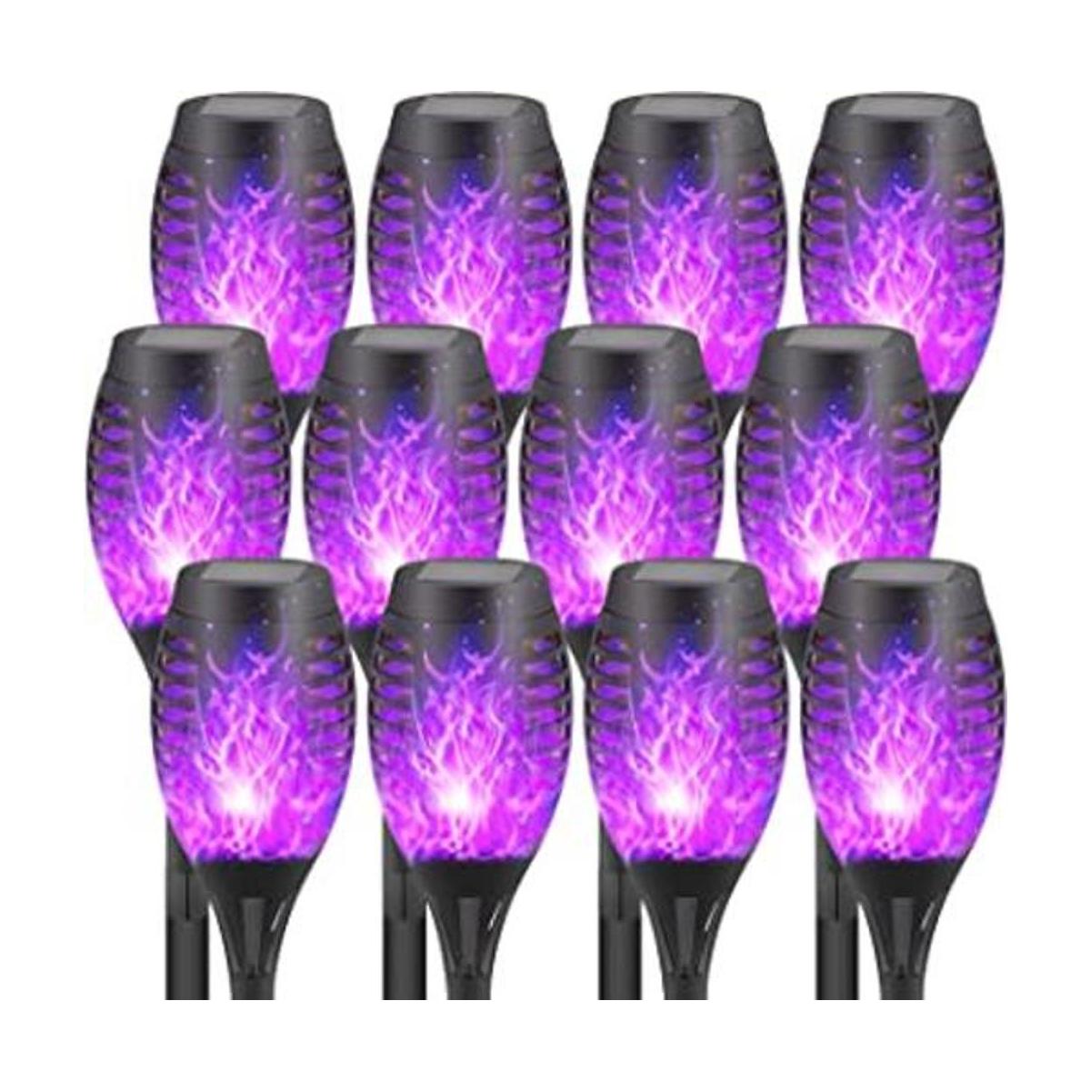 FAISHILAN Purple Solar Lights Outdoor Waterperoof12 Pack