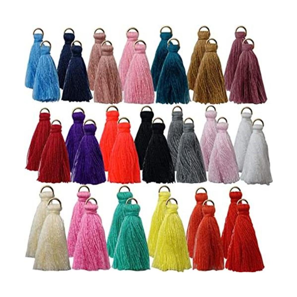 TIHOOD Juego de 200 mini borlas pequeñas borlas
