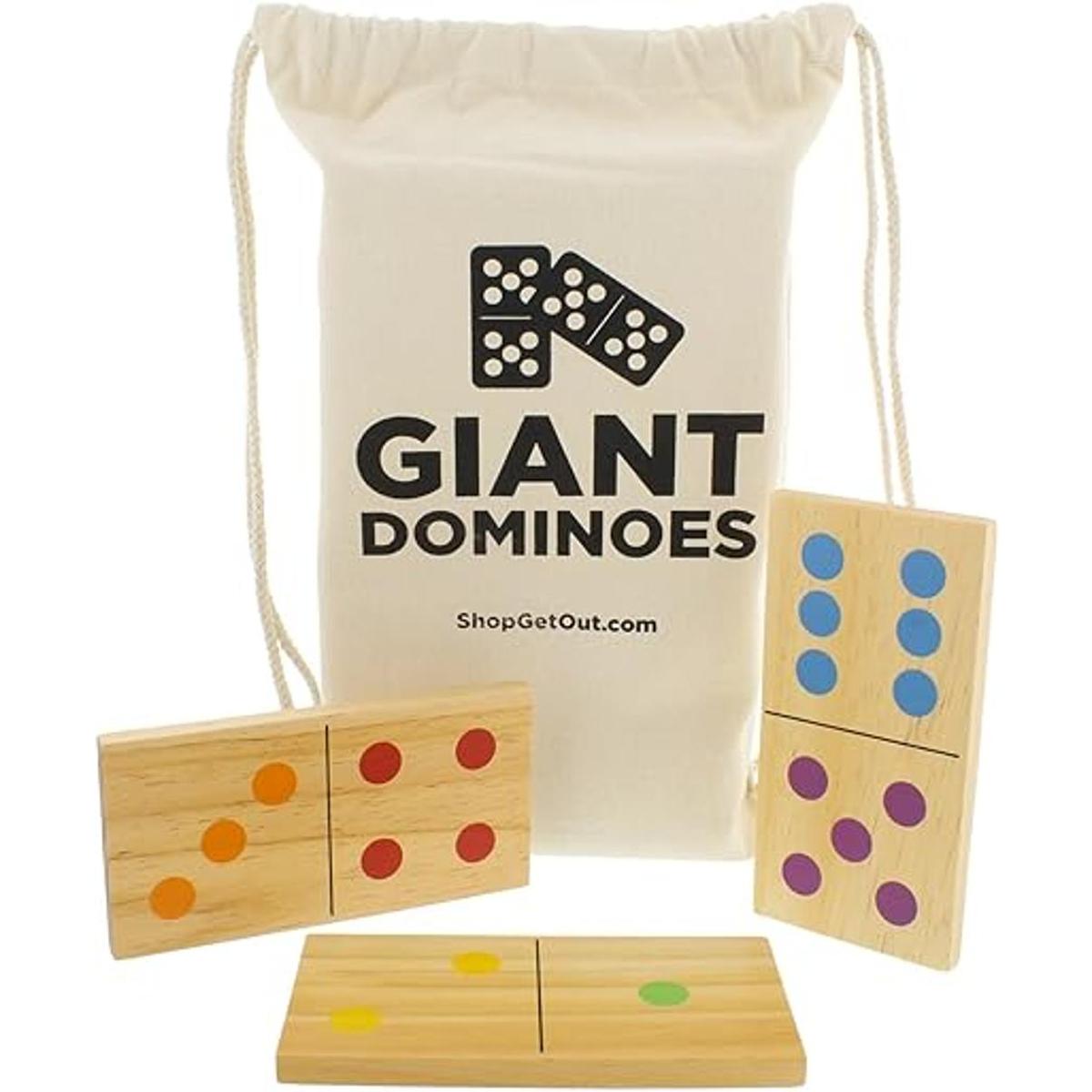 Fuera de aquí Juego de dominó gigante de madera y