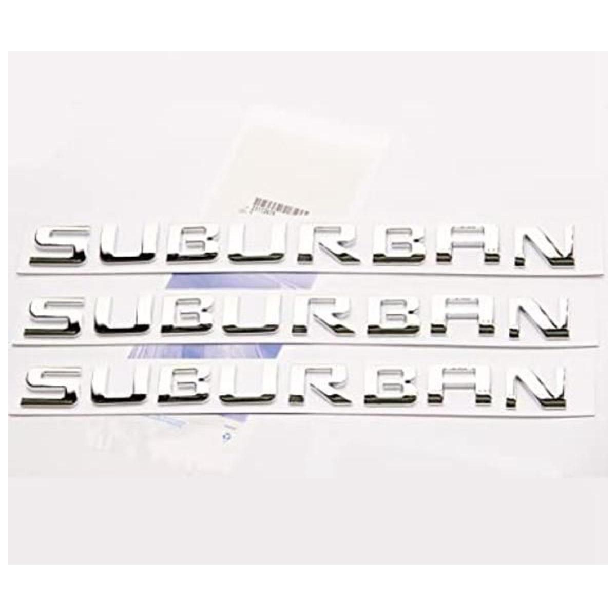 yoaoo 3 x OEM cromado Suburban placa Carta de aleación de