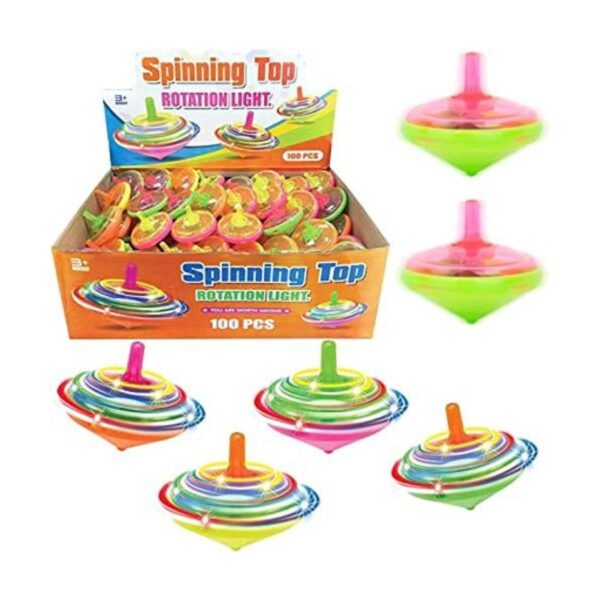valor de combo 100 Pcs de trompos giratorios con luz LED_1