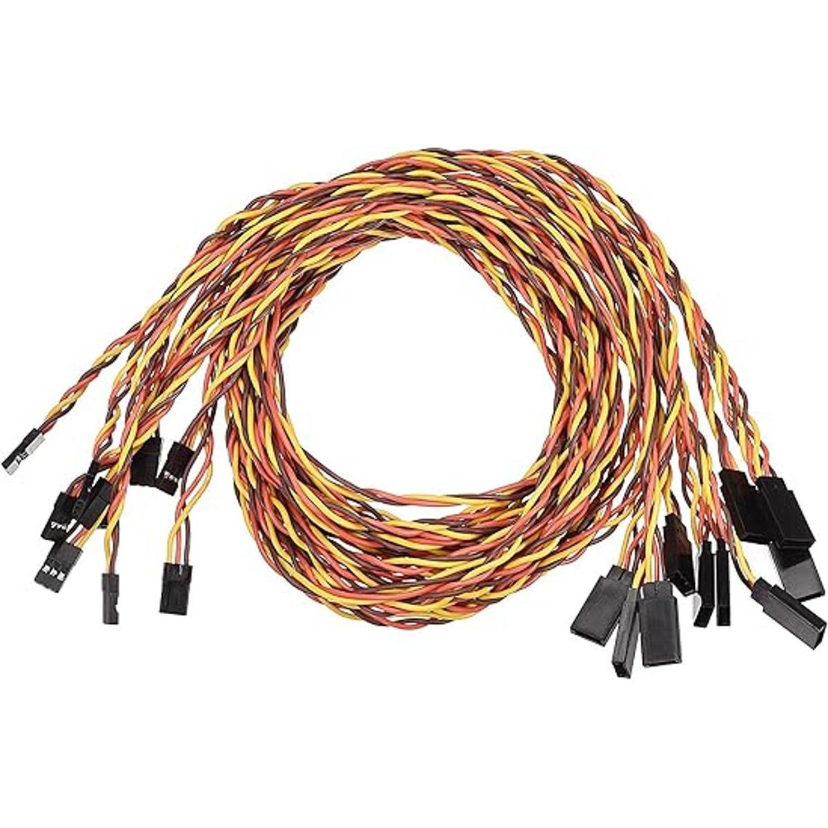 uxcell 10pcs 3Pin Servo Extensión Cable Cable Conector