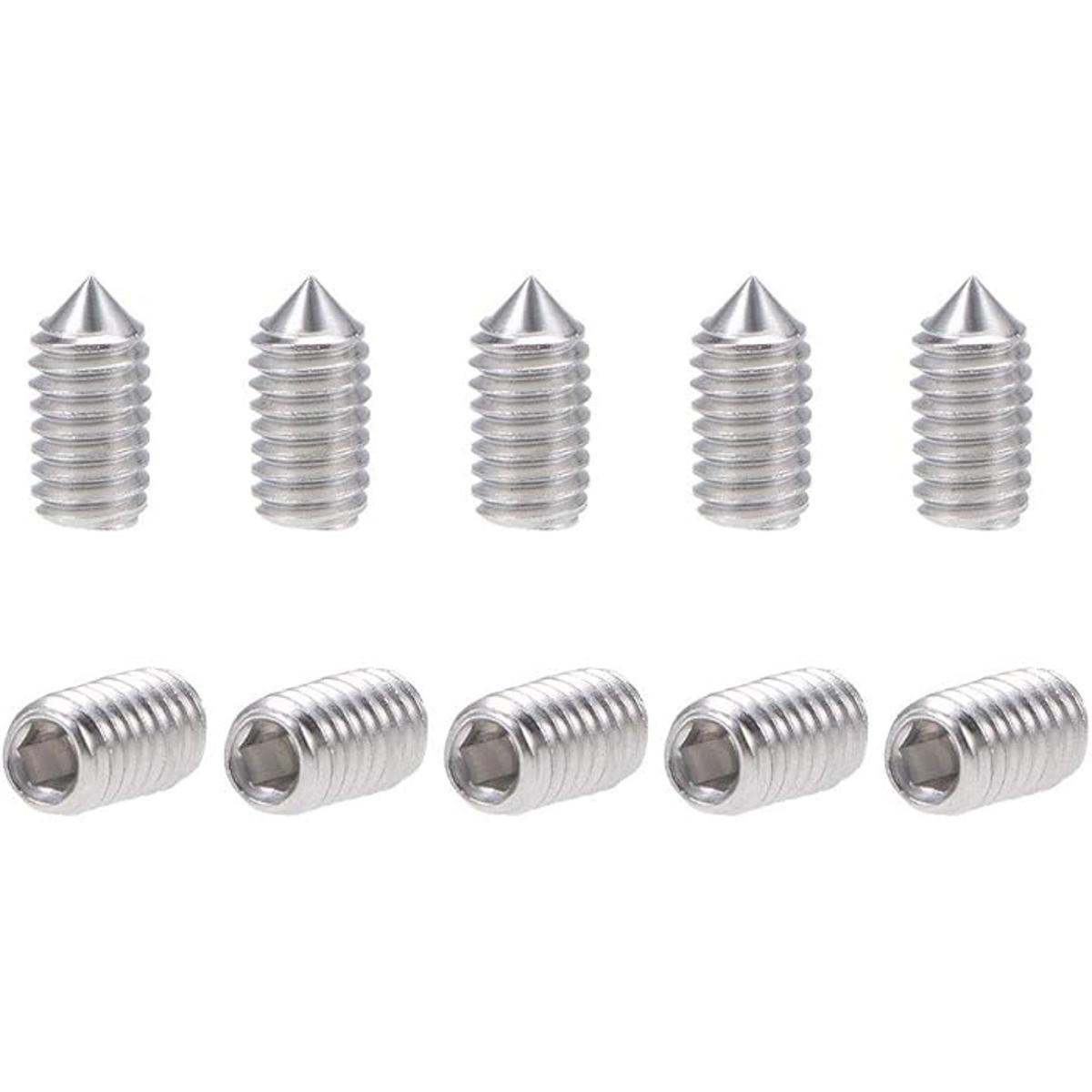uxcell Juego de 50 tornillos hexagonales internos de 4 x