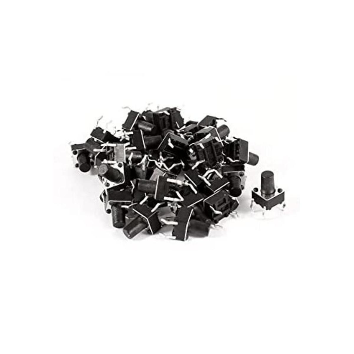 uxcell Botón pulsador táctil 40 unidades 0.236 x 0.236