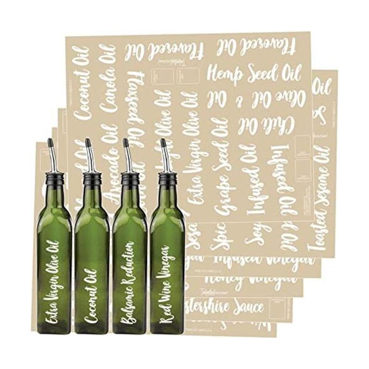 Talented Kitchen 132 etiquetas de aceites cursivos y