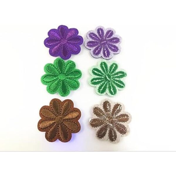 RayLineDo 100 calcomanías de parches de flores pequeñas_3