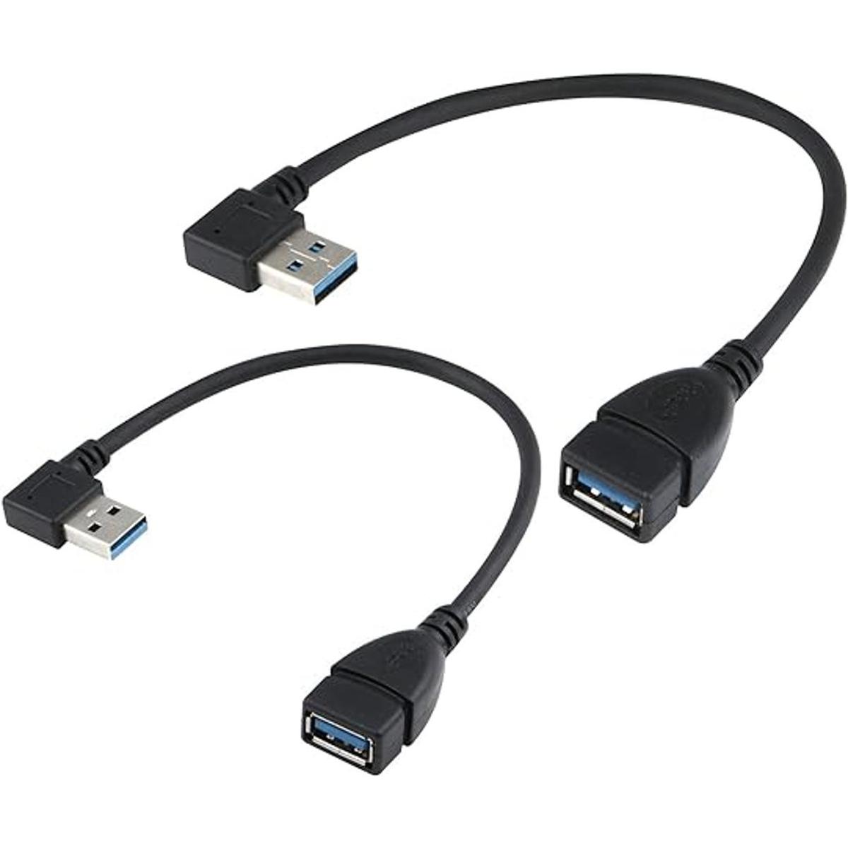 Cable de extensión USB 3.0 ángulo izquierdo y recto