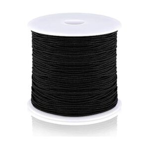 Cuerda elástica negra para pulseras de 0.039 in para hacer
