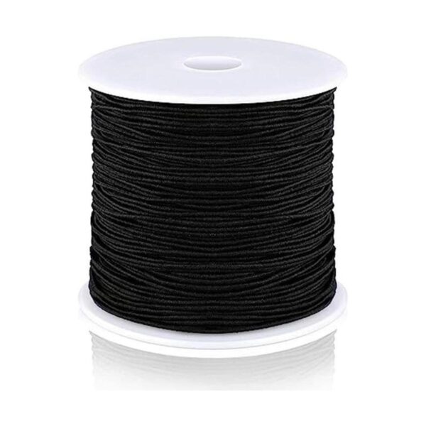 Cuerda elástica negra para pulseras de 0.039 in para hacer