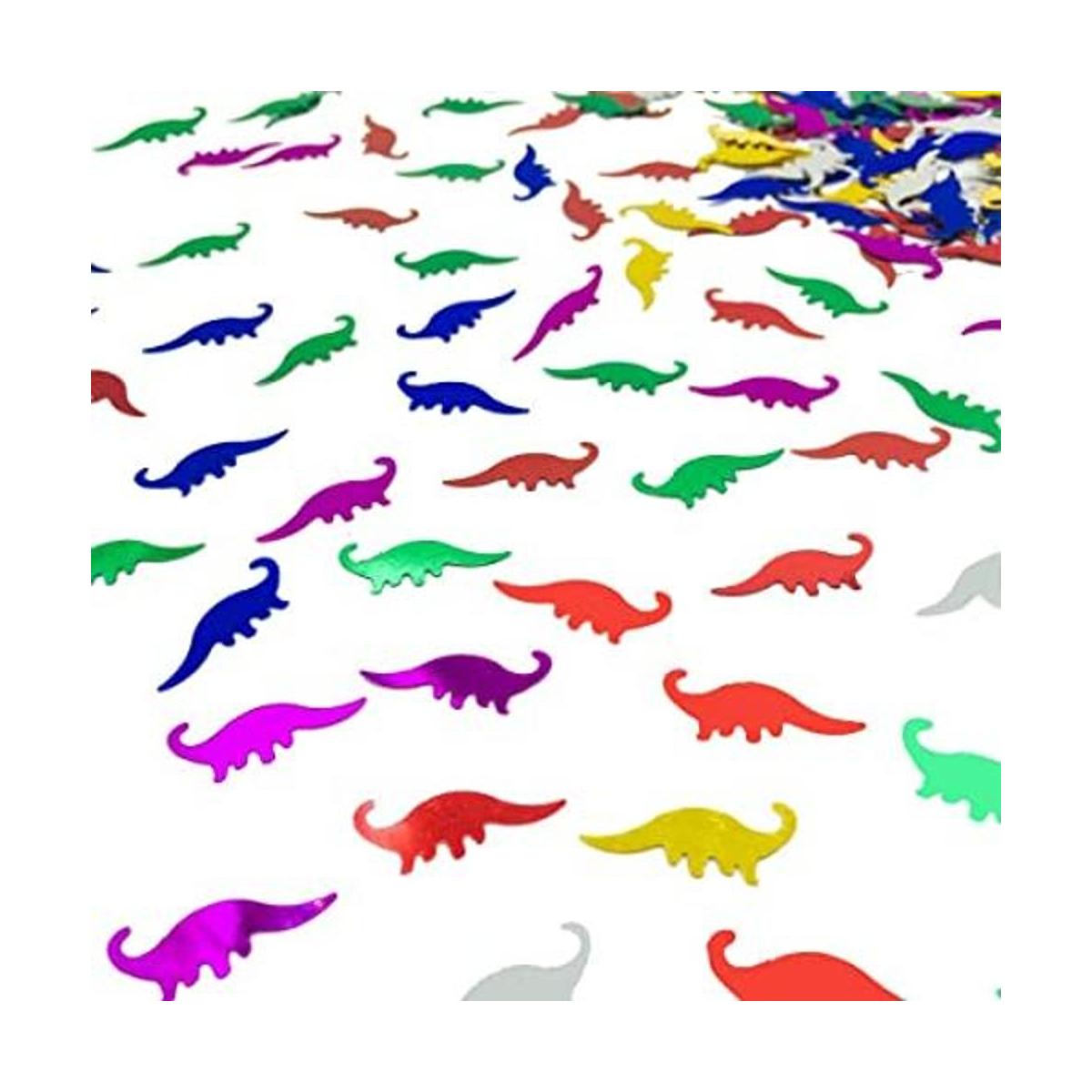 Confeti de dinosaurio metálico dispersión de papel para