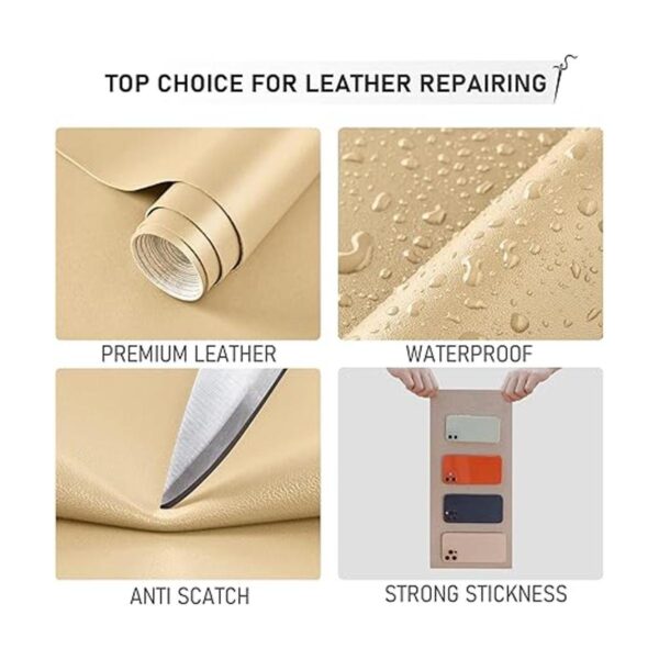 Cinta de reparación de cuero para muebles parche de_4