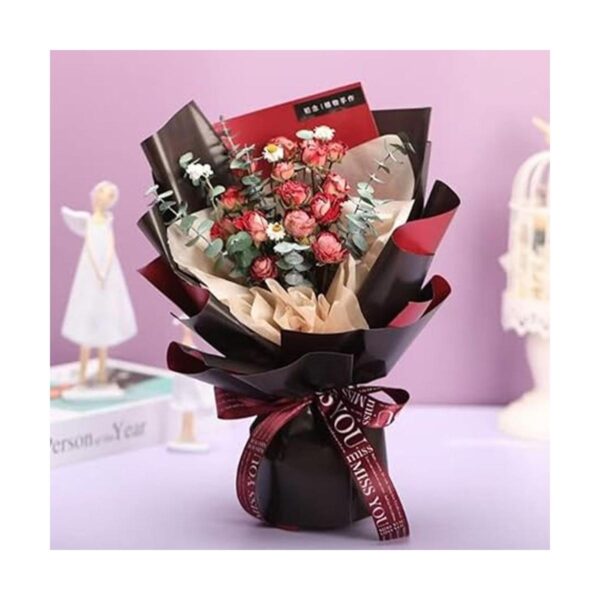 20 piezas de papel de regalo de flores de doble cara_3