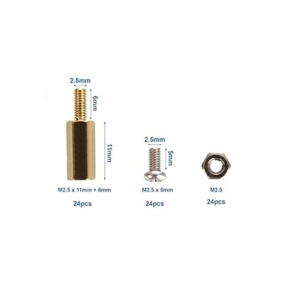 MMOBIEL 24 piezas M2.5 cuerpo de 0.433 in tornillo de_2