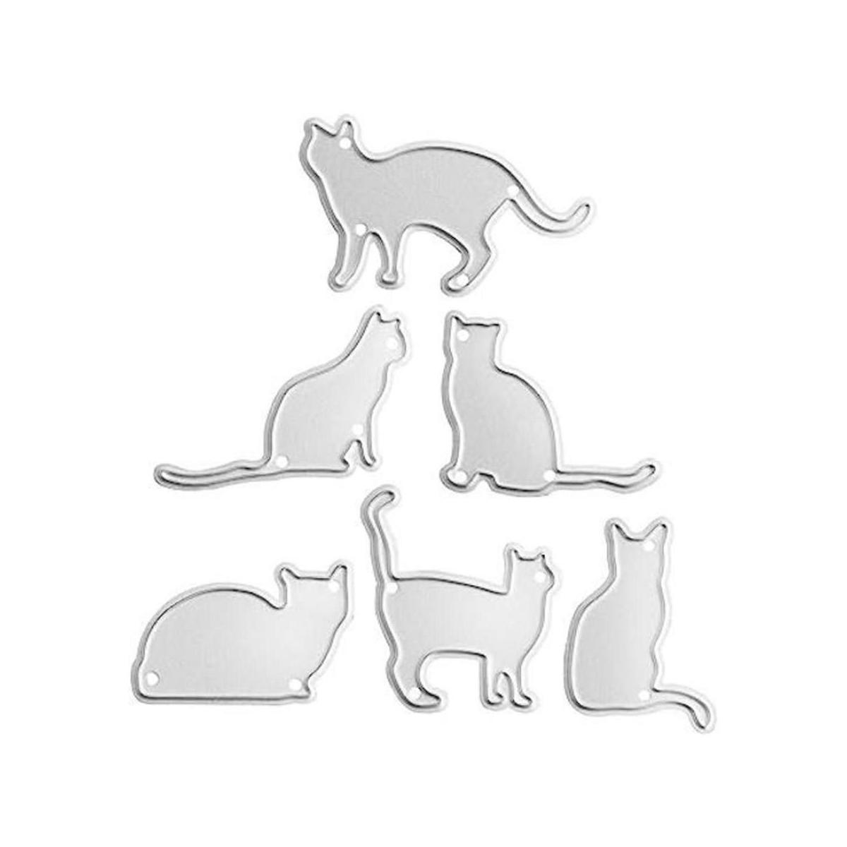 OOTSR Juego de 6 troqueles de corte de metal para gatos