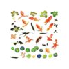 Huture 6 hojas de resina 3D Koi Fish Leaves pintura