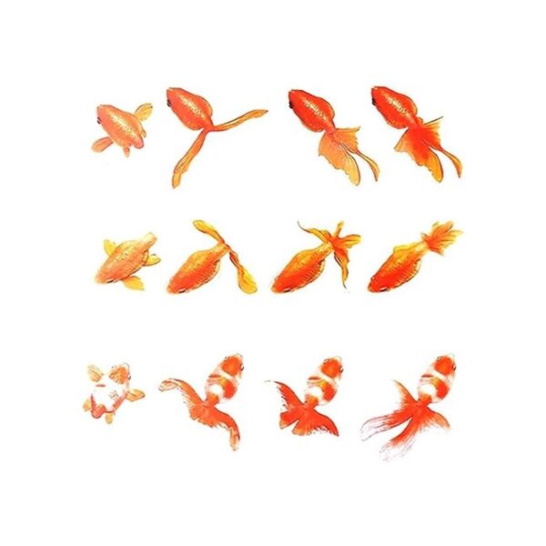 Huture 6 hojas de resina 3D Koi Fish Leaves pintura