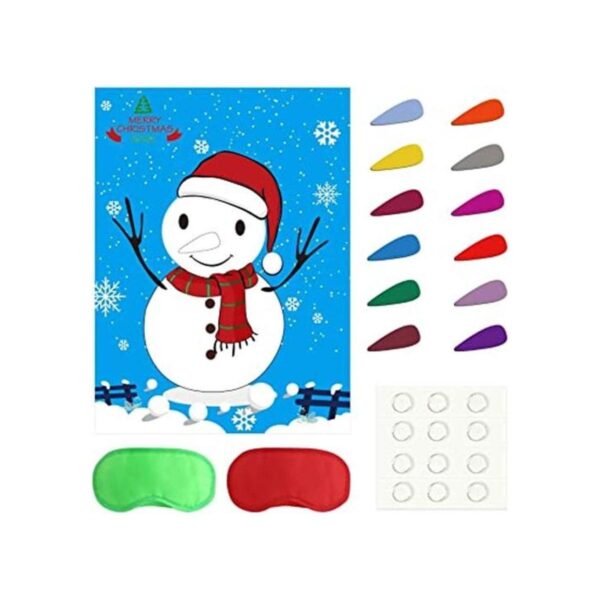 TUPARKA Pin the Nose on the Snowman Christmas Party Games_1