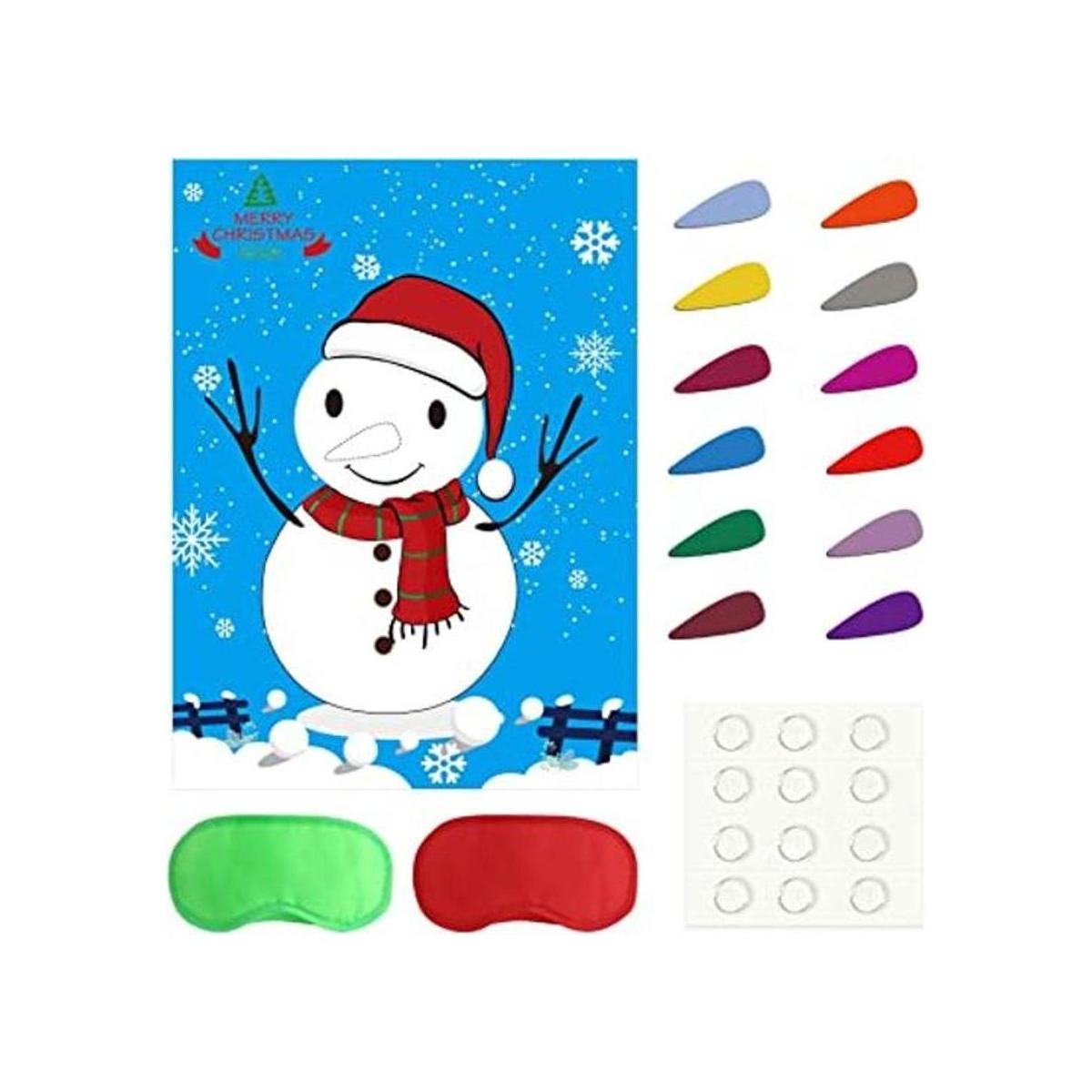 TUPARKA Pin the Nose on the Snowman Christmas Party Games
