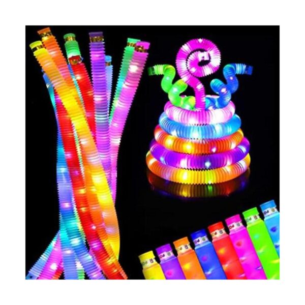Paquete de 8 tubos con luz LED juguetes sensoriales que_1