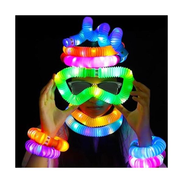 Paquete de 8 tubos con luz LED juguetes sensoriales que_2