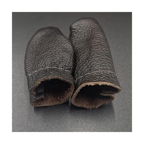 SUKPSY 3 pares de protectores de dedos de cuero para tejer