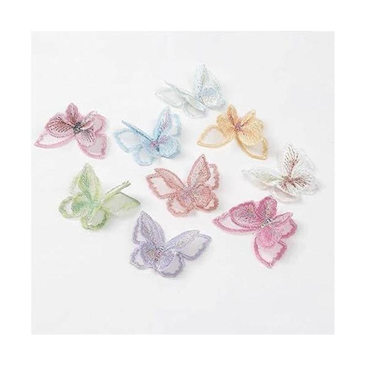 SuiGlory 9 parches coloridos de encaje de mariposa