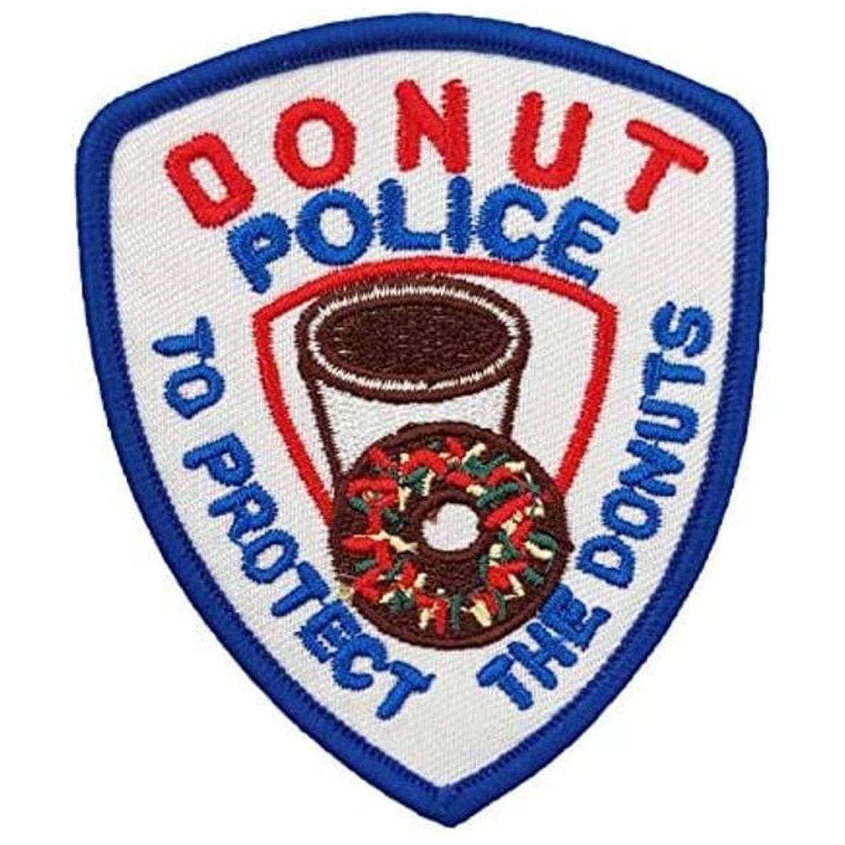 Parche bordado de policía para proteger a los donuts con