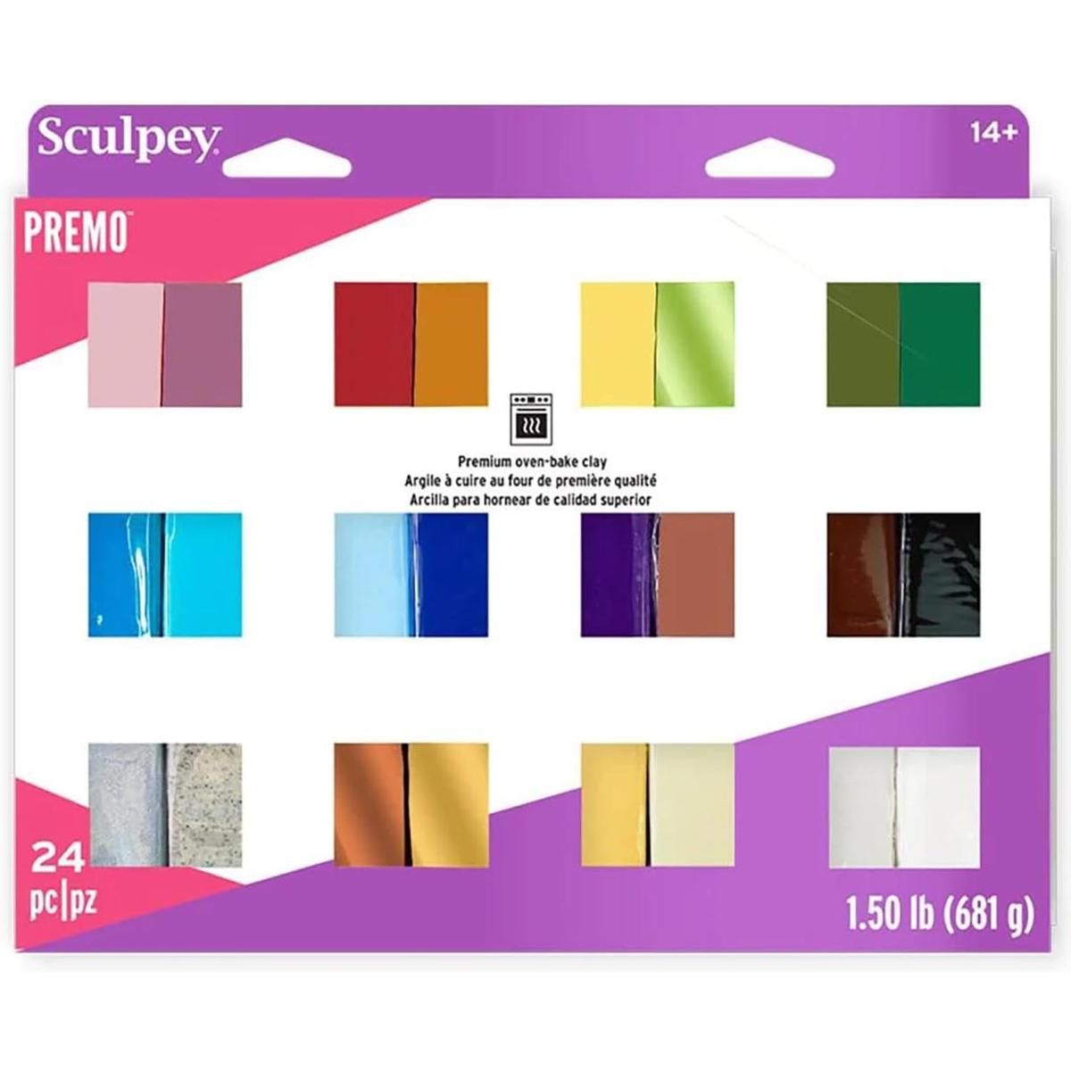 Pack de arcilla de colores surtidos para modelar 24Pack