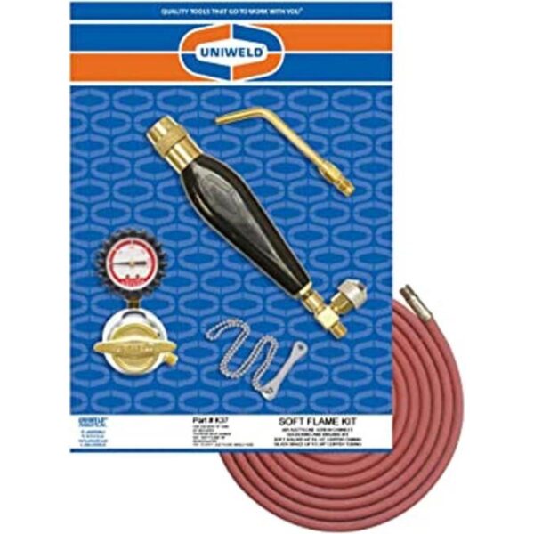 Uniweld K37 Airacetileno Soft Flame Kit para tanque B con_1