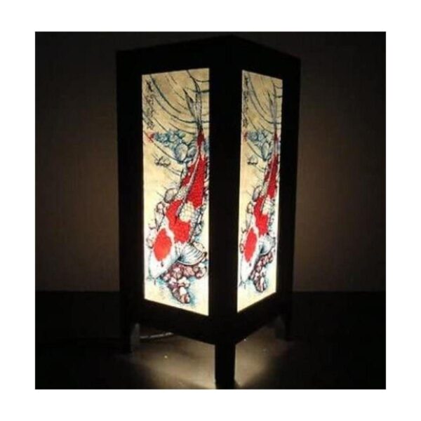 Lámpara de noche o mesa con diseño de peces de koi estilo_1