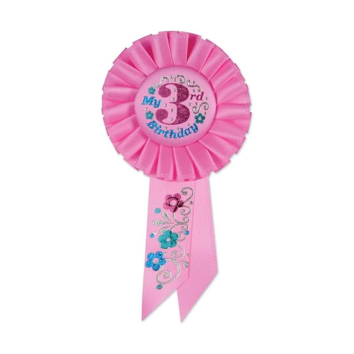 Beistle rs053p My 3rd roseta de cumpleaños 3 14inch