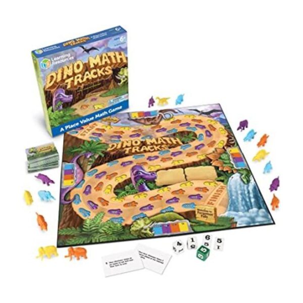 Juego de mesa Dino Math Tracks de Learning Resources_1
