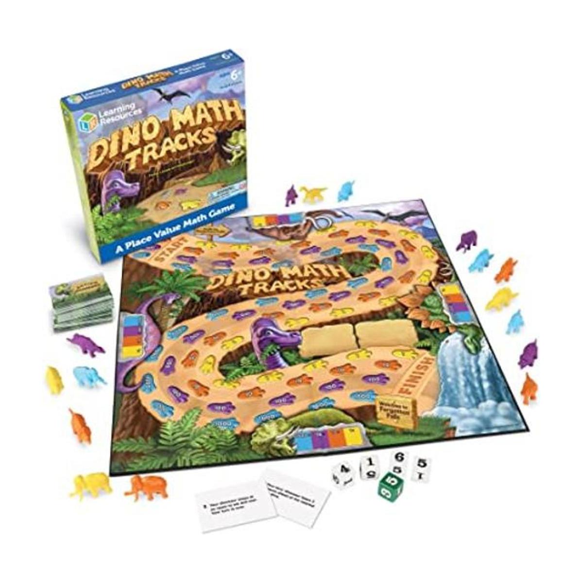 Juego de mesa Dino Math Tracks de Learning Resources