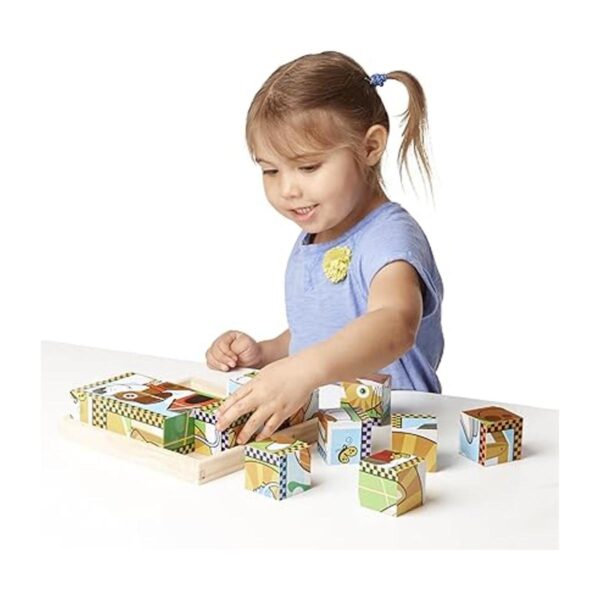 Melissa Doug Rompecabezas de cubo de madera para_3