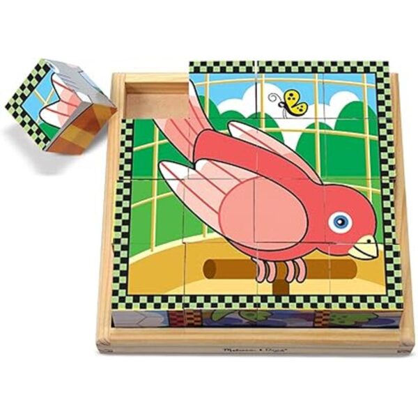 Melissa Doug Rompecabezas de cubo de madera para_2