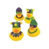 MARDI GRAS DUCKIES DE GOMA Juguetes 12 Piezas_1
