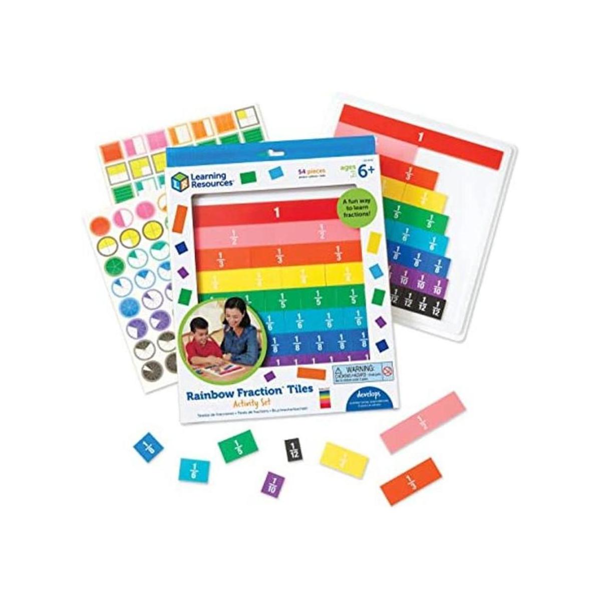 Learning Resources Azulejos de fracción arco iris 54