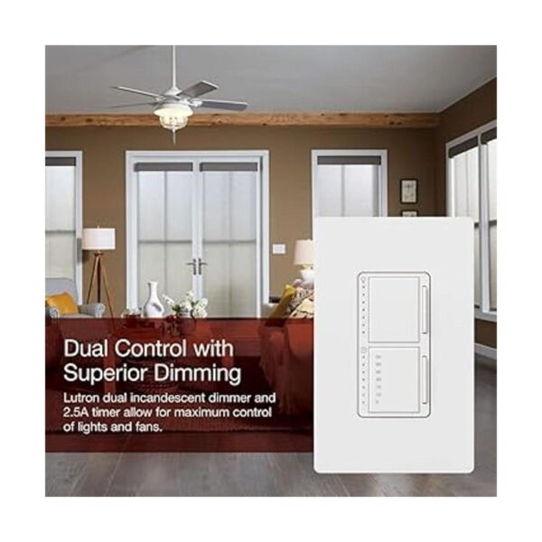 Lutron Maestro MAL3T251WH interruptor digital y_2