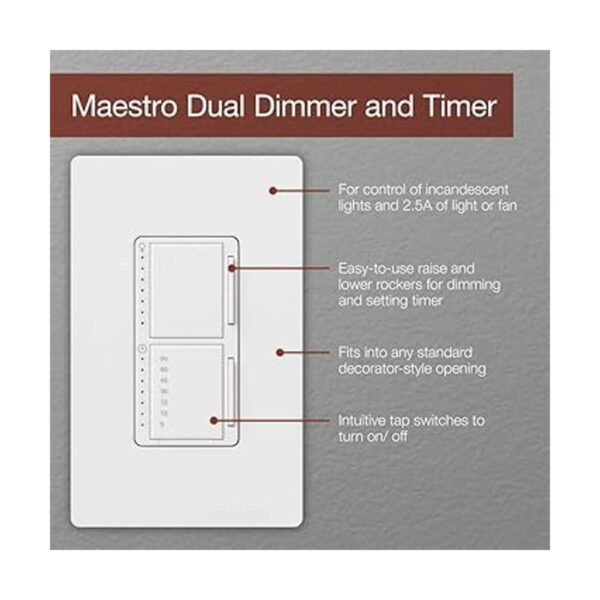 Lutron Maestro MAL3T251WH interruptor digital y_4