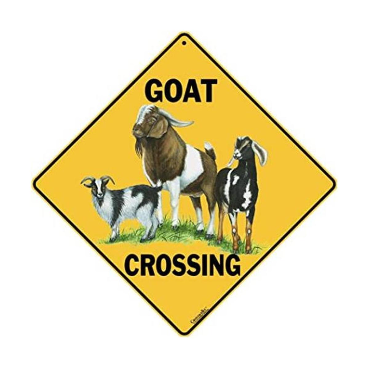 CROSSWALKS Señal de cruce de cabra 12.0 x 12.0 in