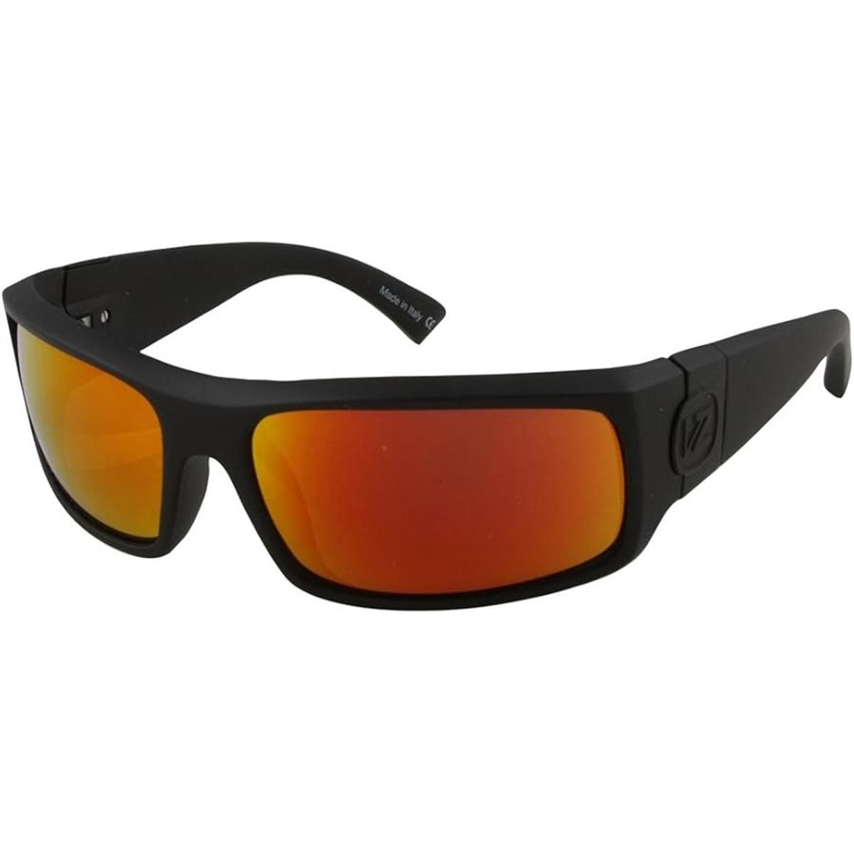 Von Lentes de sol con cremallera color negro satinado y