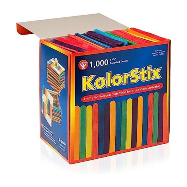 Hygloss 73100 Kolorstix Palos de manualidades de colores
