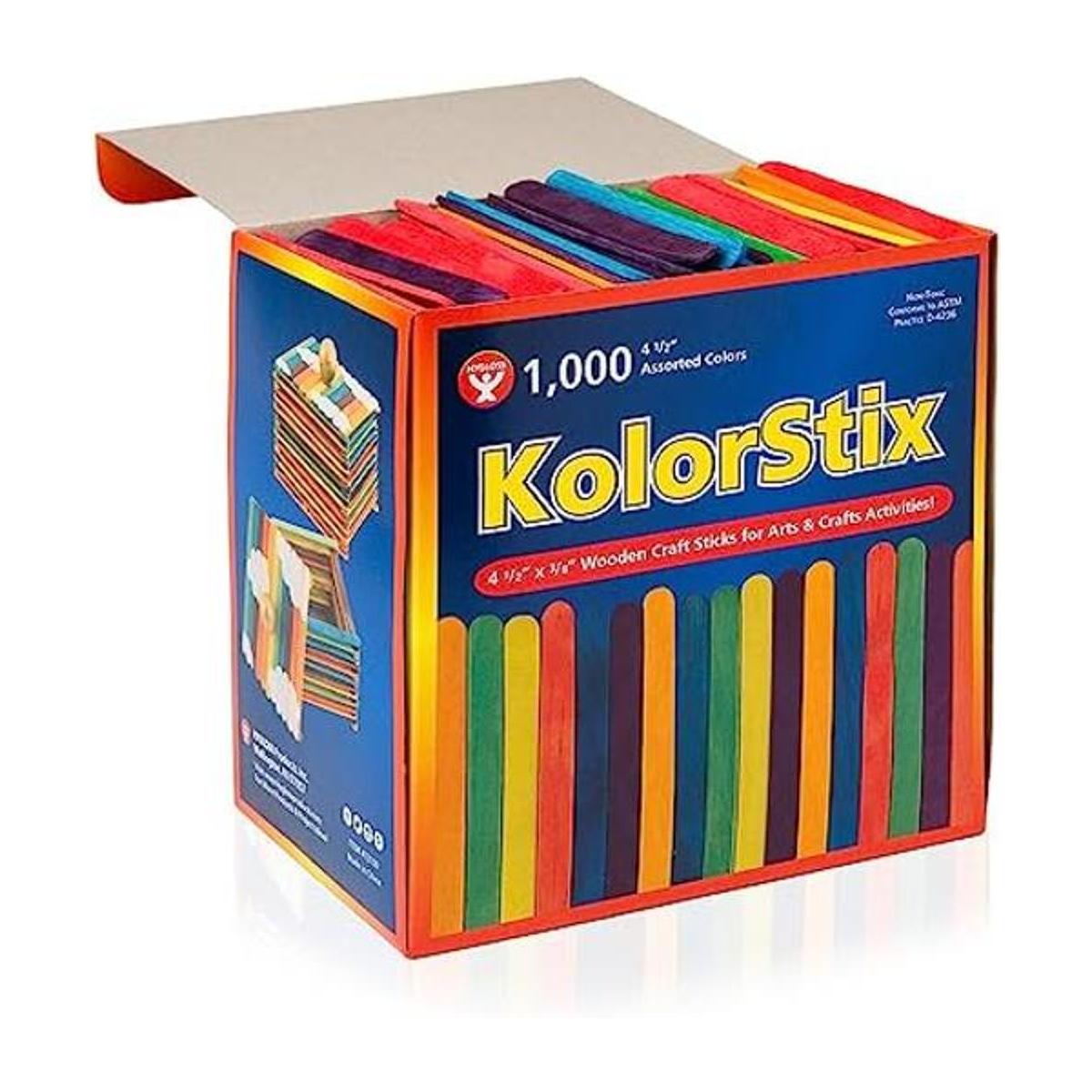 Hygloss 73100 Kolorstix Palos de manualidades de colores