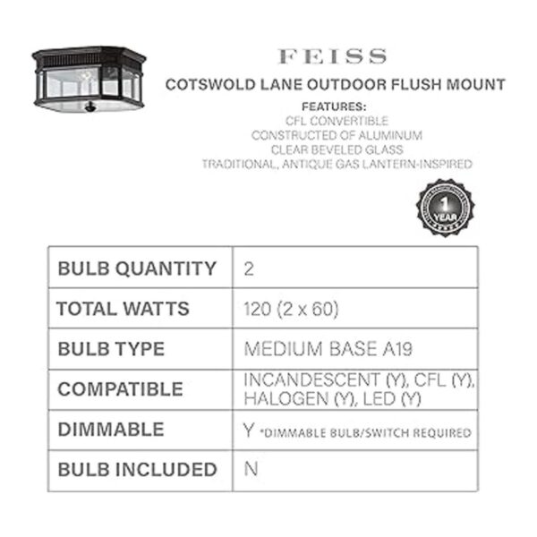 Feiss OL5413GBZ Cotswold Lane Lámpara de techo para_3
