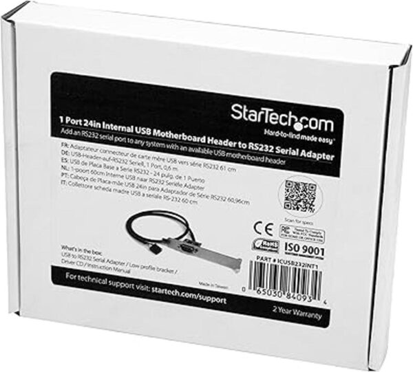 StarTech.com Puerto Serial para Placa Base Interno 1_5