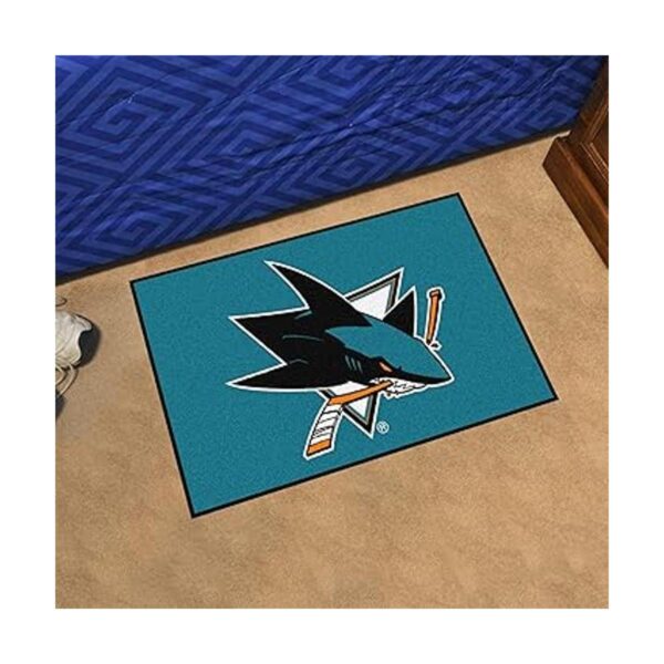 FANMATS 10667 NHL San Jose Sharks Alfombra de nailon para_2