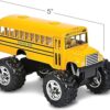 RI Novedad Diecast Metal Escuela Bus Big Wheel Monster_5