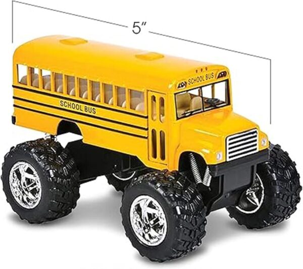 RI Novedad Diecast Metal Escuela Bus Big Wheel Monster_5