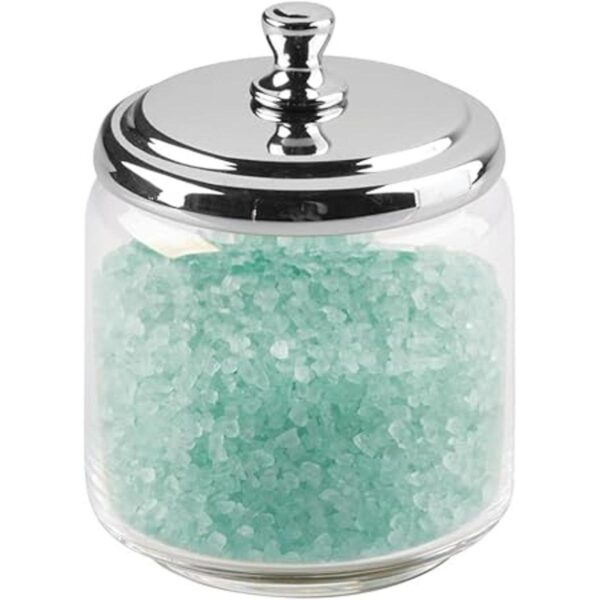 iDesign York Tarro de cristal para tocador de baño para_6