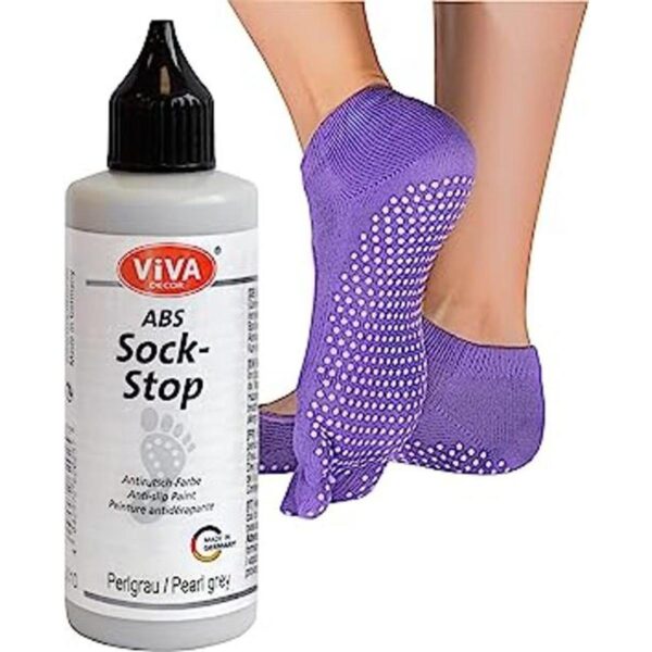 Viva Decor Calcetín Stop antideslizante gris perla líquido_1